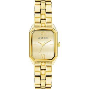 ✨ Anne Klein Bracelet Watch Women Gold Mineral Crystal Textured Dial Clasp Watch